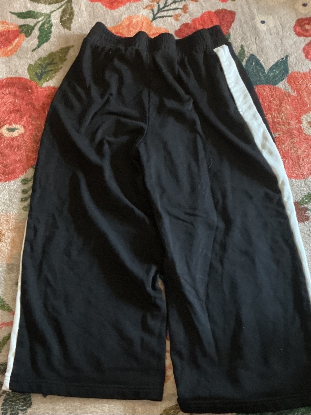Express Black Track Pants with White Side Stripe